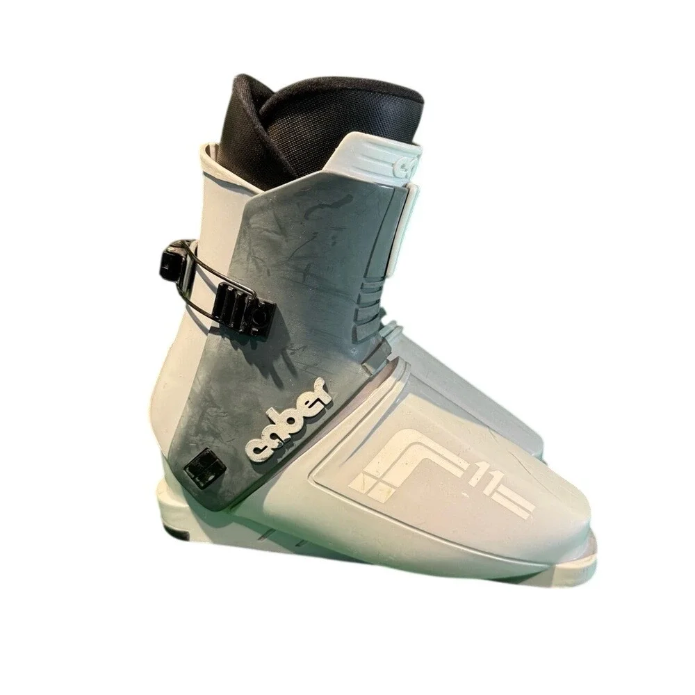 Vintage Caber R11 Grey Ski Boots Made in Italy Mens Size 10 Rear Entry Retro